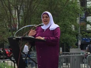 Charlotte’s Rose Hamid speaks at Cleveland’s Public Square on Monday. Taylor Batten Read more here: http://www.charlotteobserver.com/opinion/article90390947.html#storylink=cpy